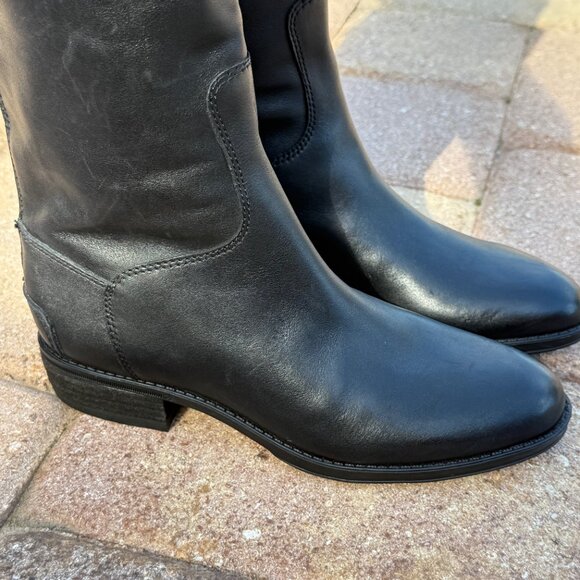 Sam Edelman Like New Penny Black Leather Riding Boot Size 5 / 35 - Picture 9 of 16